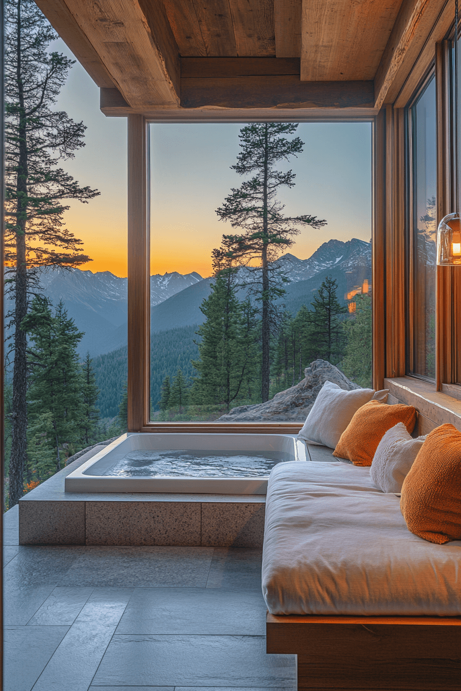 old cabin interior bathroom