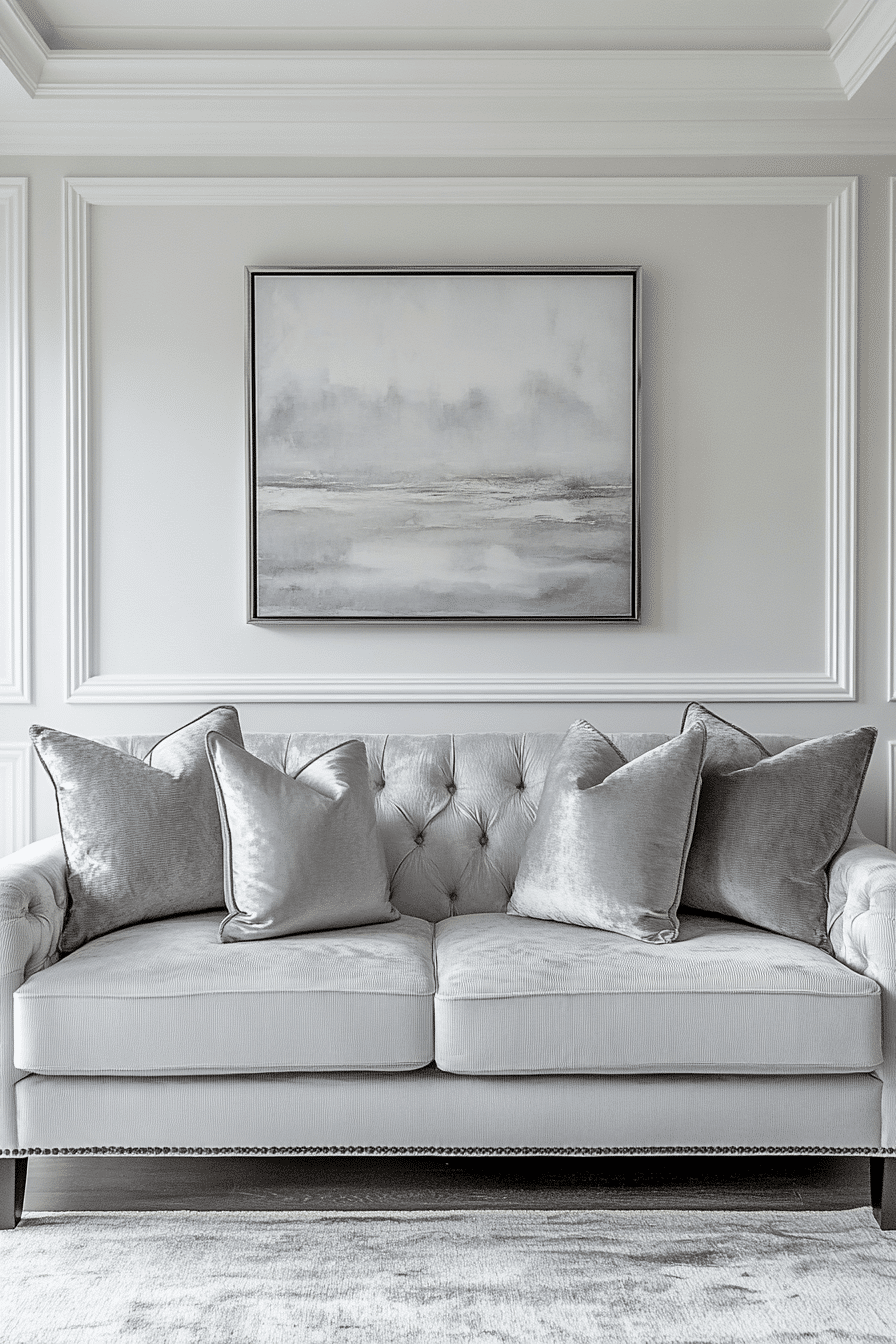 gray couch living room