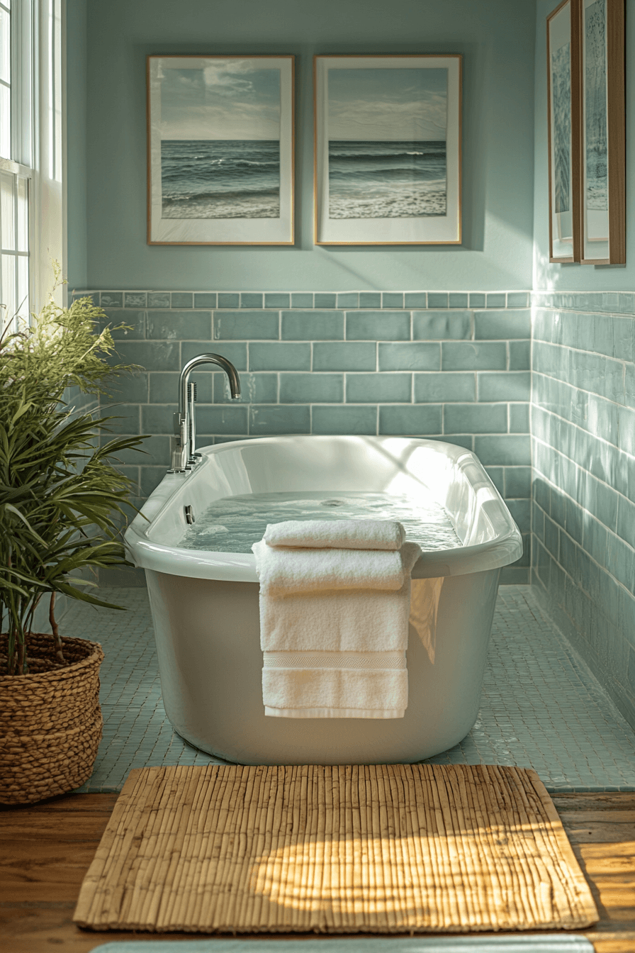 coastal cottage bathroom