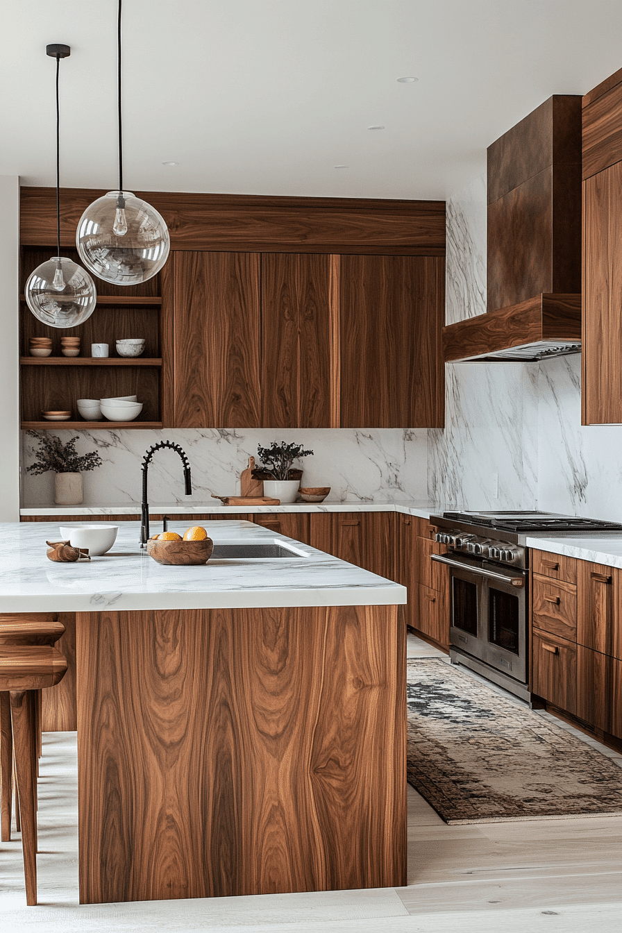 Walnut Kitchen Cabinets
