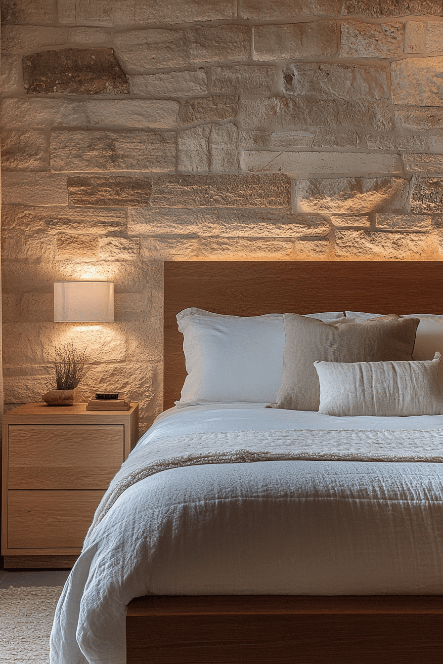 Stone Wall Bedroom