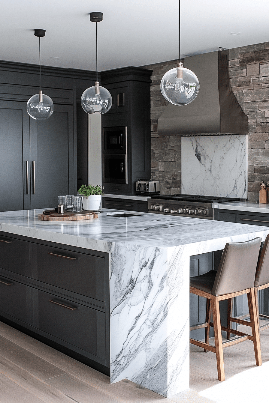 grey and white kitchen
