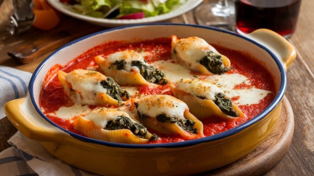 Spinach and Ricotta Stuffed Shells
