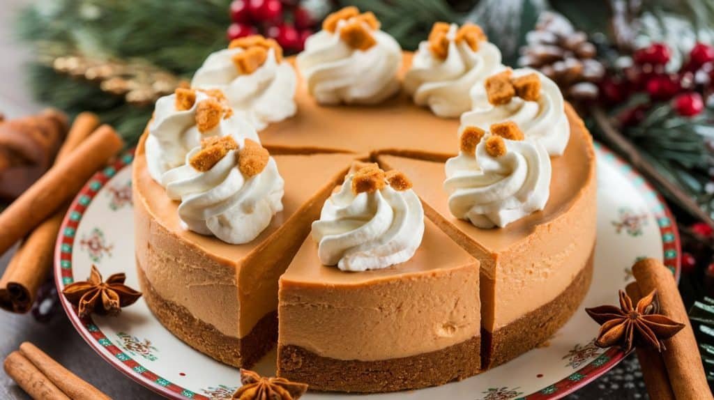 No-Bake Gingerbread Spice Cheesecake