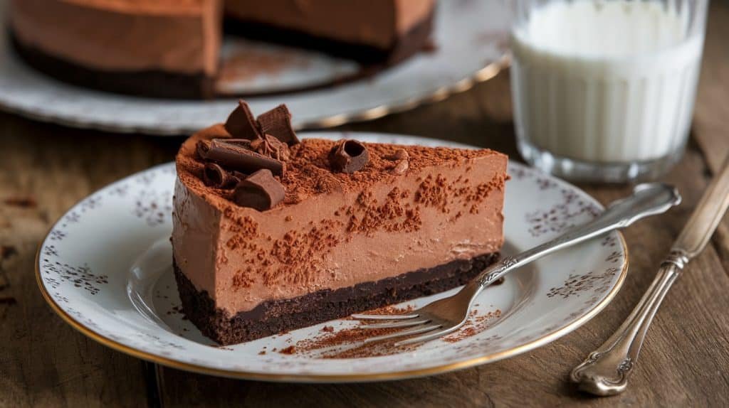 No-Bake Chocolate Brownie Cheesecake