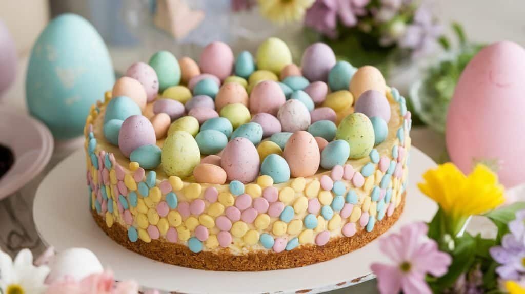 No-Bake Easter Egg Cheesecake