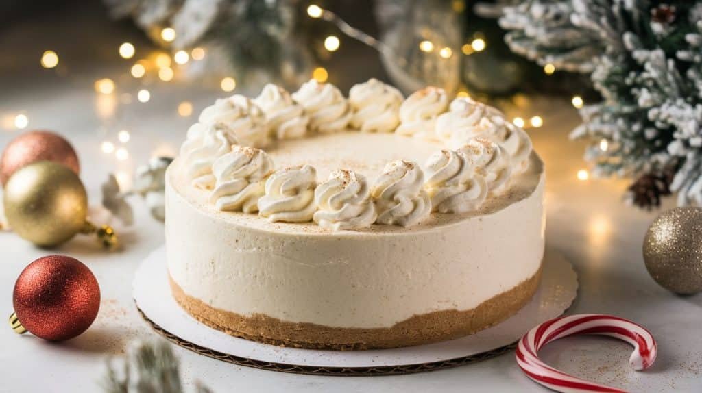 No-Bake Eggnog Cheesecake