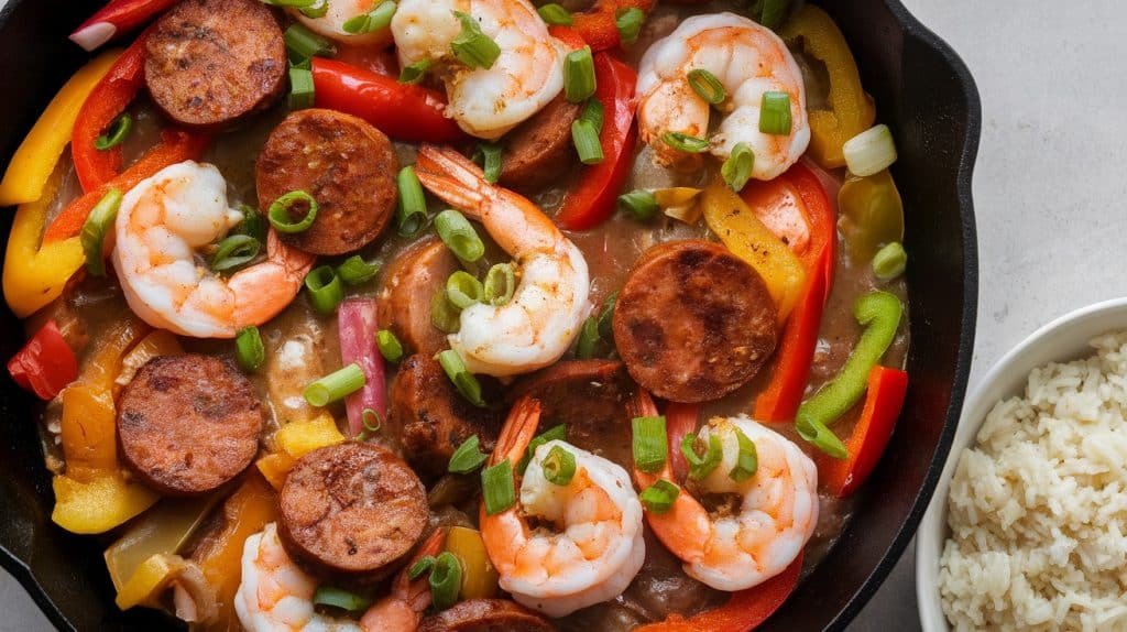Cajun Shrimp and Sausage Skillet
