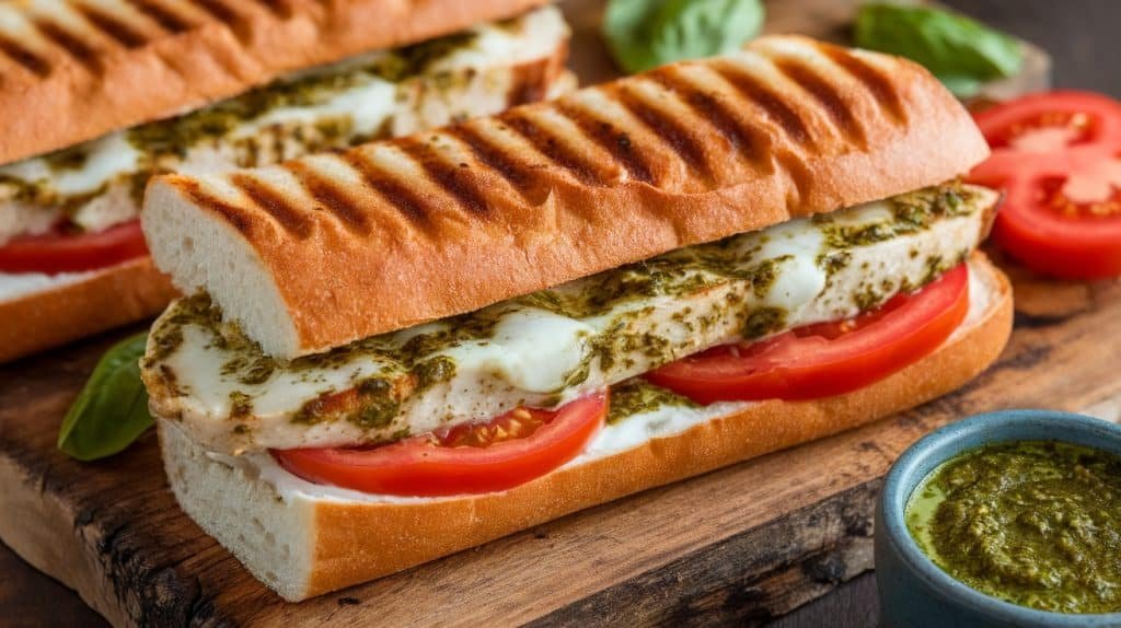Pesto Chicken and Tomato Panini
