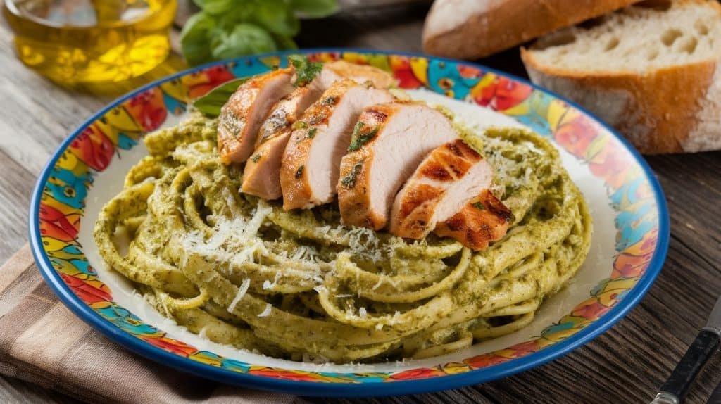 Pesto Pasta with Grilled Chicken