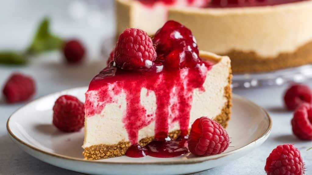 No-Bake Raspberry Cheesecake