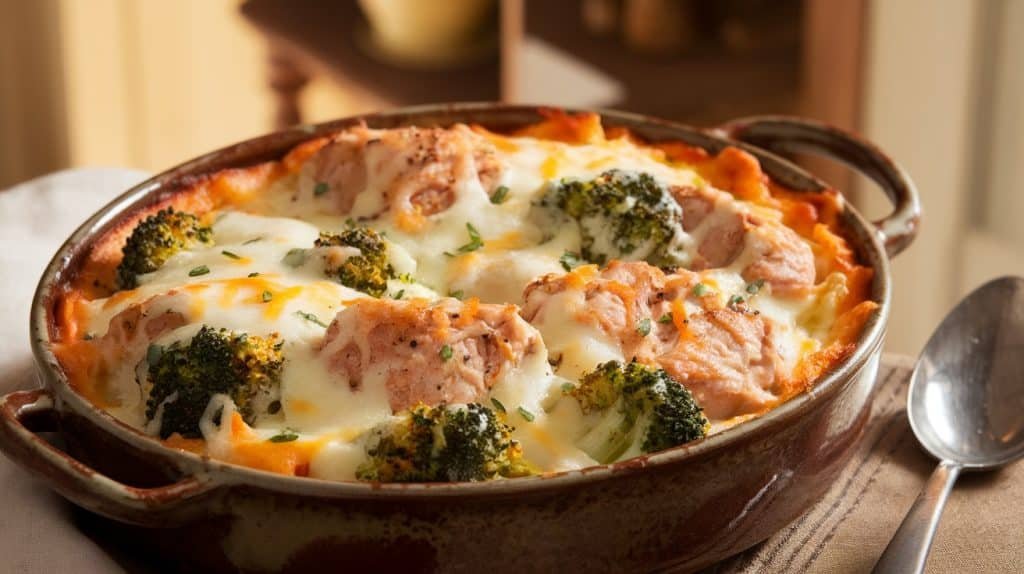 Chicken and Broccoli Alfredo Bake