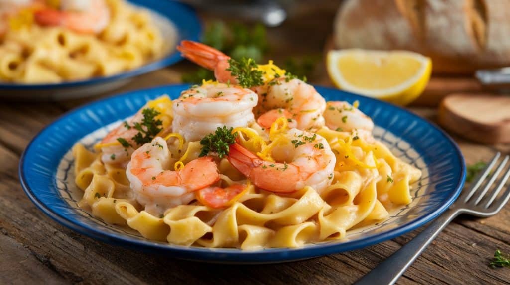 Lemon Garlic Shrimp Pasta