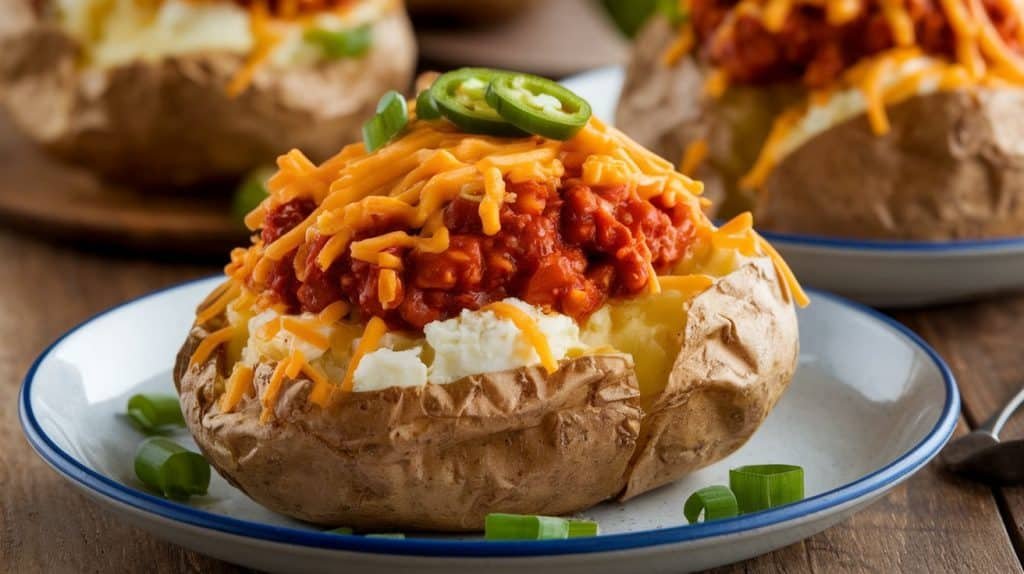 Loaded Baked Potatoes with Chili