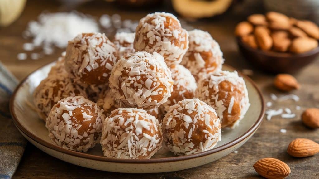No-Bake Almond Coconut Date Balls