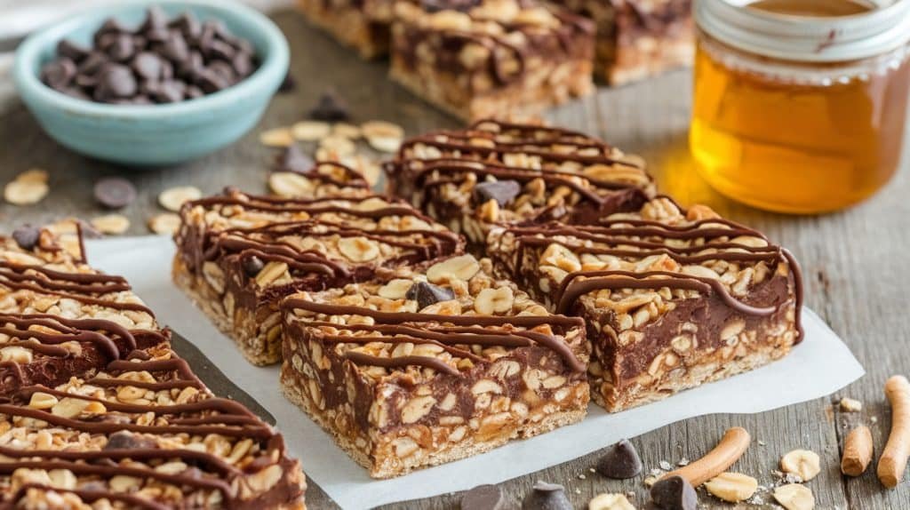 No-Bake Chocolate Chip Granola Bars