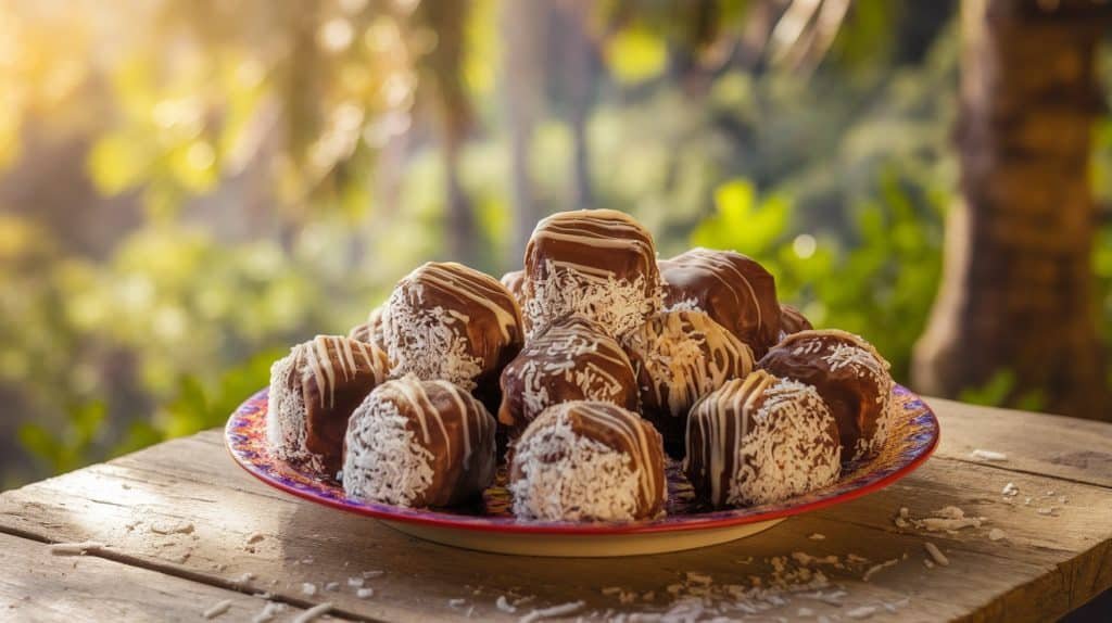 Chocolate Coconut Date Rolls
