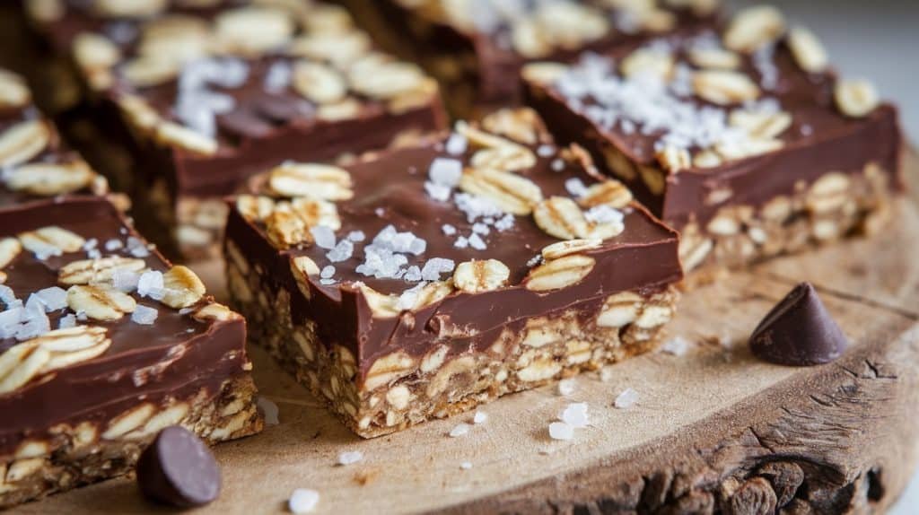 No-Bake Salted Dark Chocolate Oat Bars