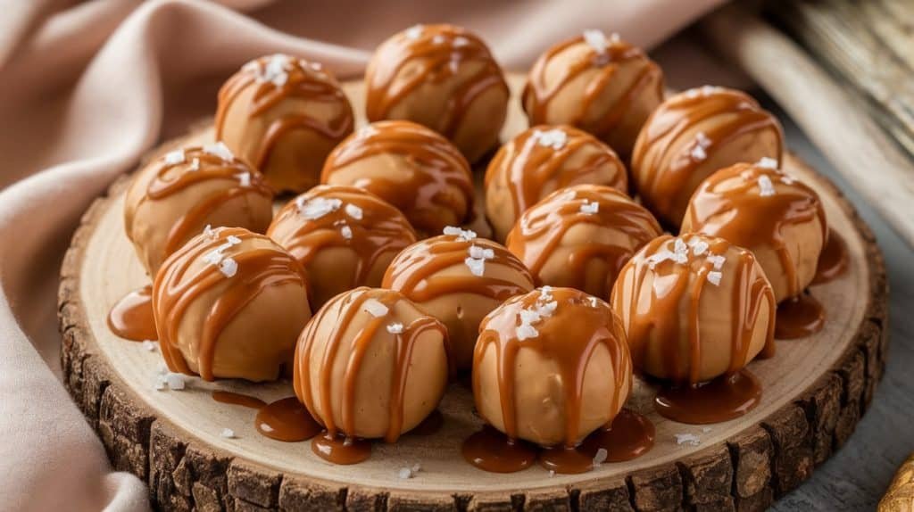 Salted Caramel Peanut Butter Bites