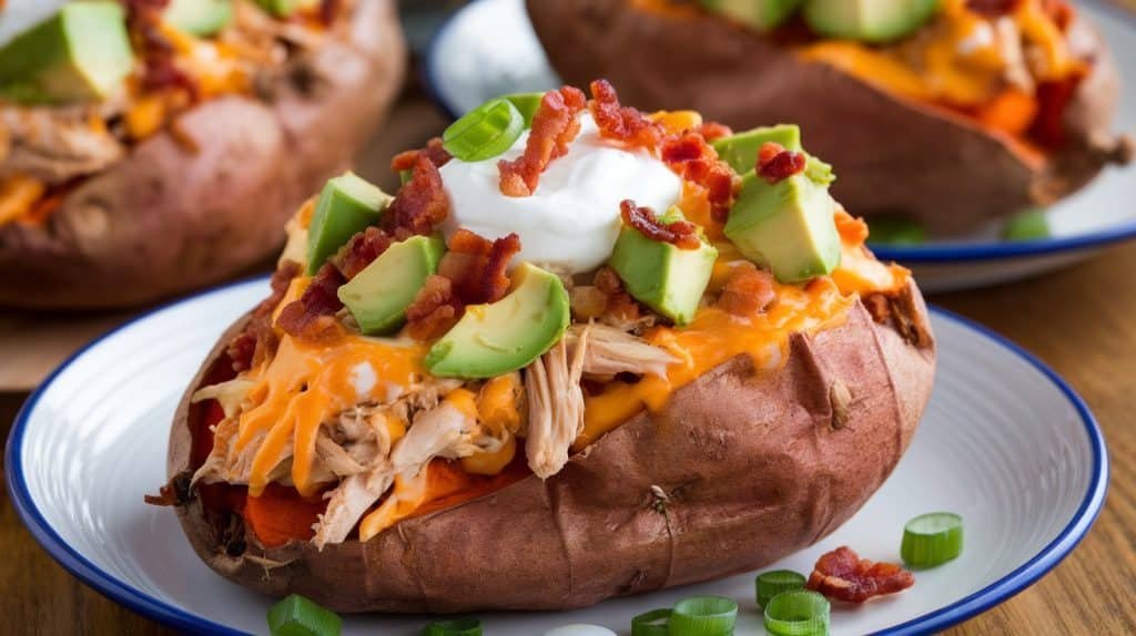 Loaded Baked Sweet Potatoes