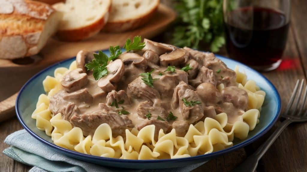 Slow Cooker Beef Stroganoff