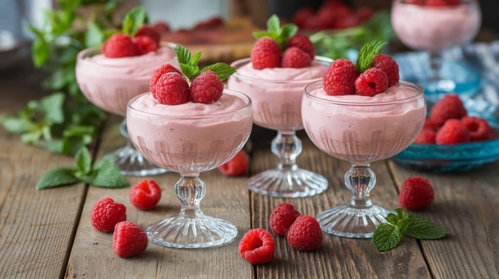 No-Bake Raspberry Cheesecake Mousse (without crust)