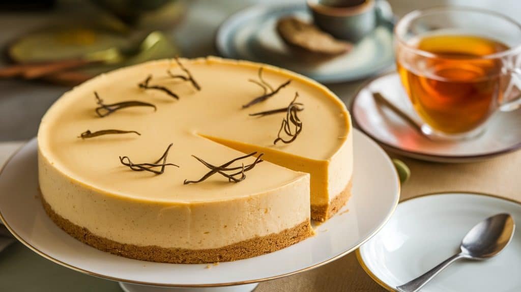 No-Bake Thai Tea Cheesecake