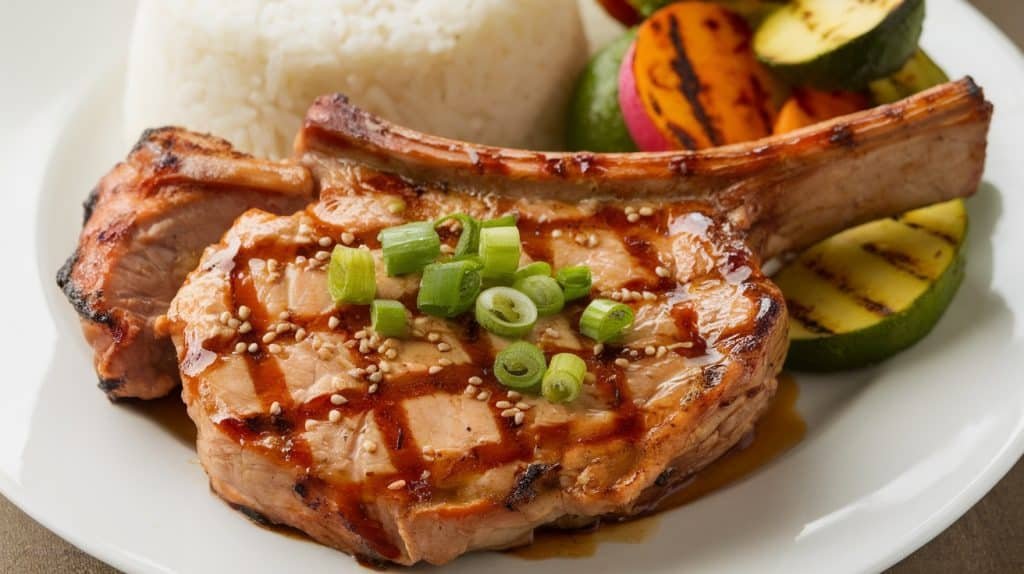Grilled Teriyaki Pork Chops