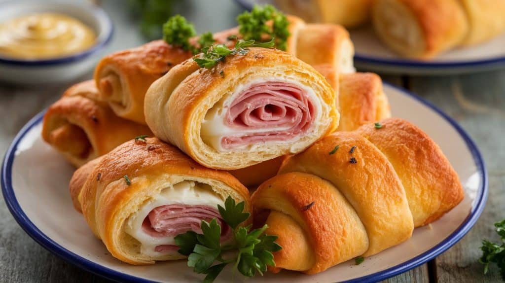 Ham and Cheese Crescent Roll-Ups