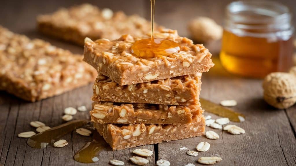No-Bake Peanut Butter and Honey Oat Bars