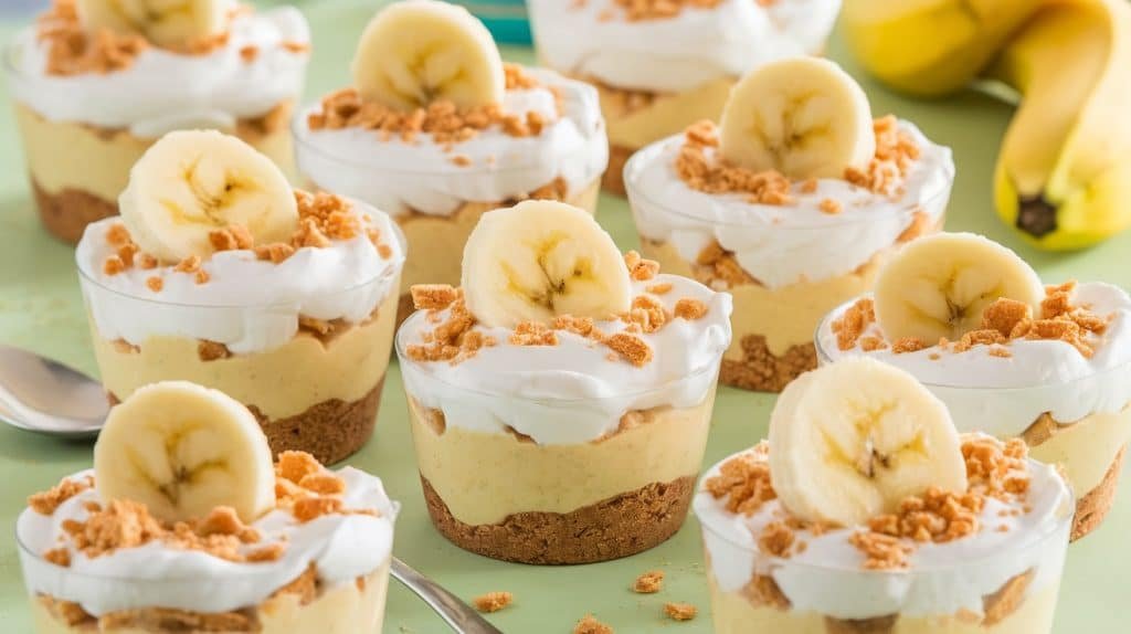 No-Bake Banana Pudding Pie Cups