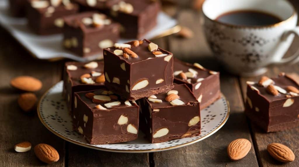 Dark Chocolate Almond Fudge