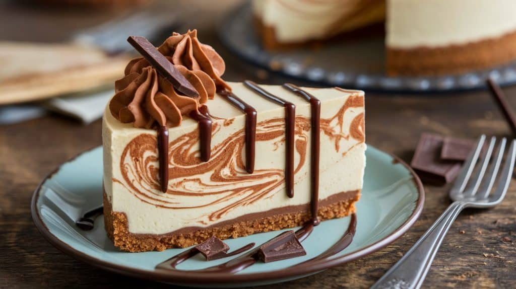 No-Bake Chocolate Swirl Cheesecake