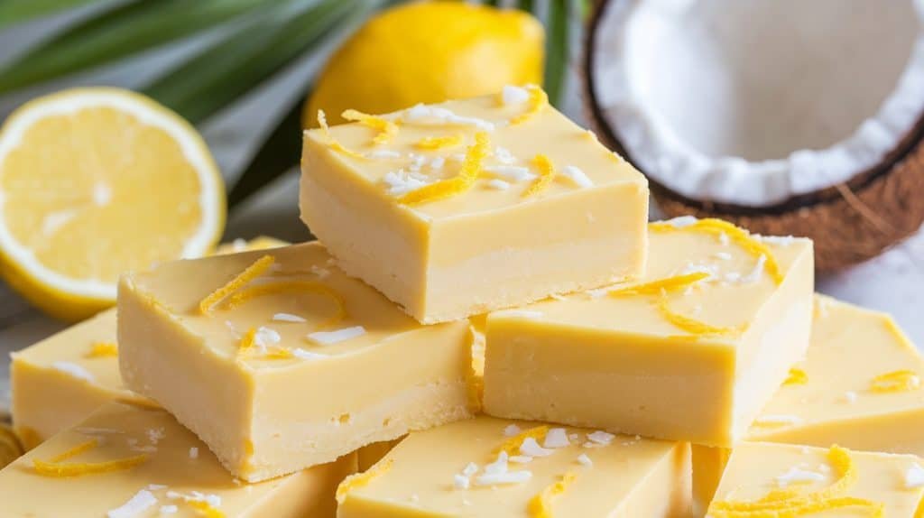 No-Bake Lemon Coconut Fudge