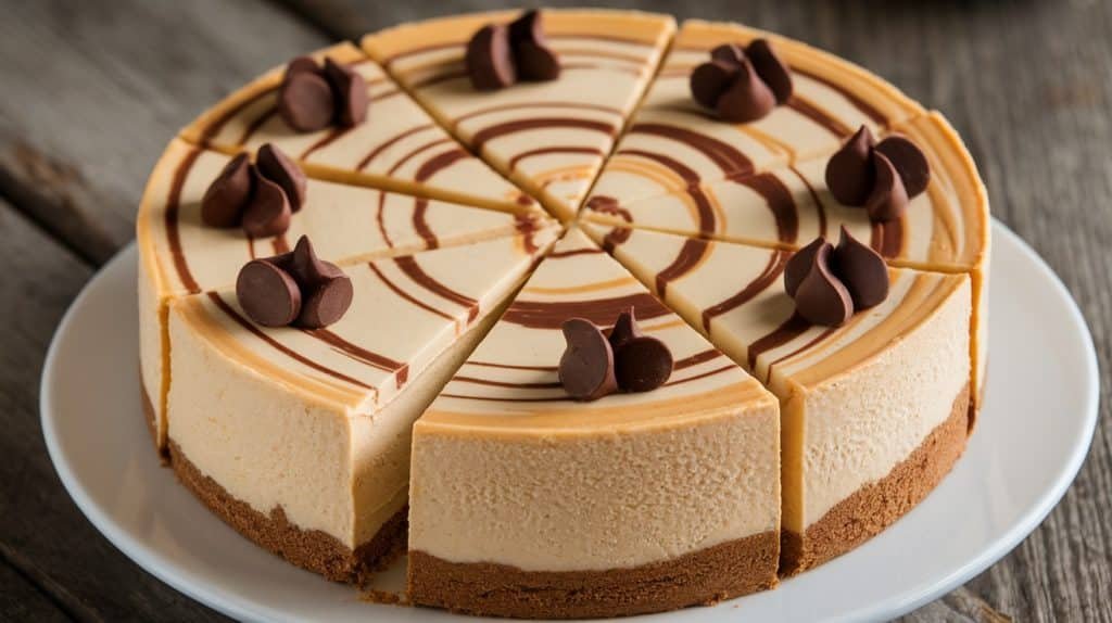 No-Bake Peanut Butter Swirl Cheesecake
