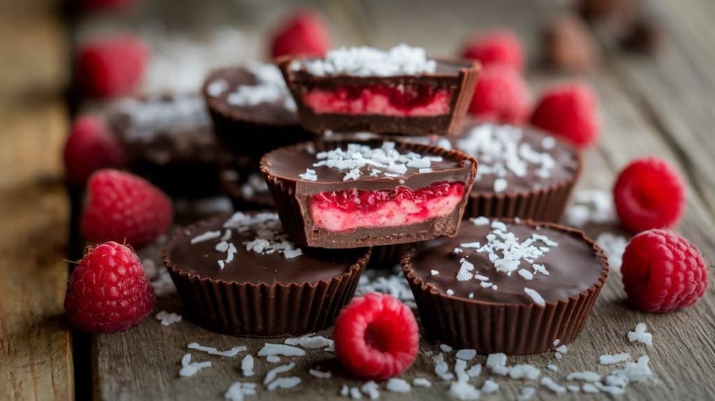 Chocolate Raspberry Coconut Cups
