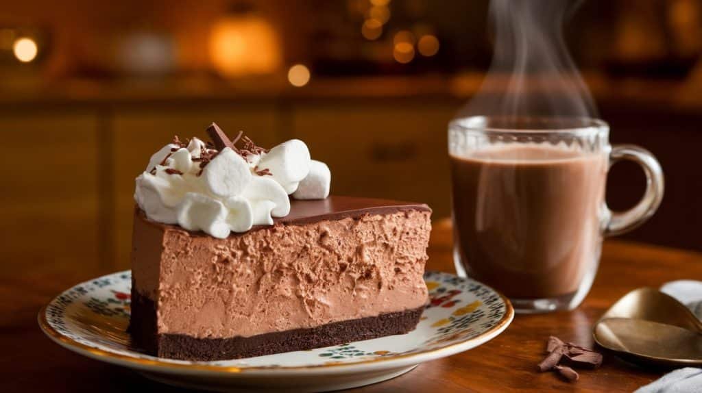 No-Bake Hot Chocolate Cheesecake