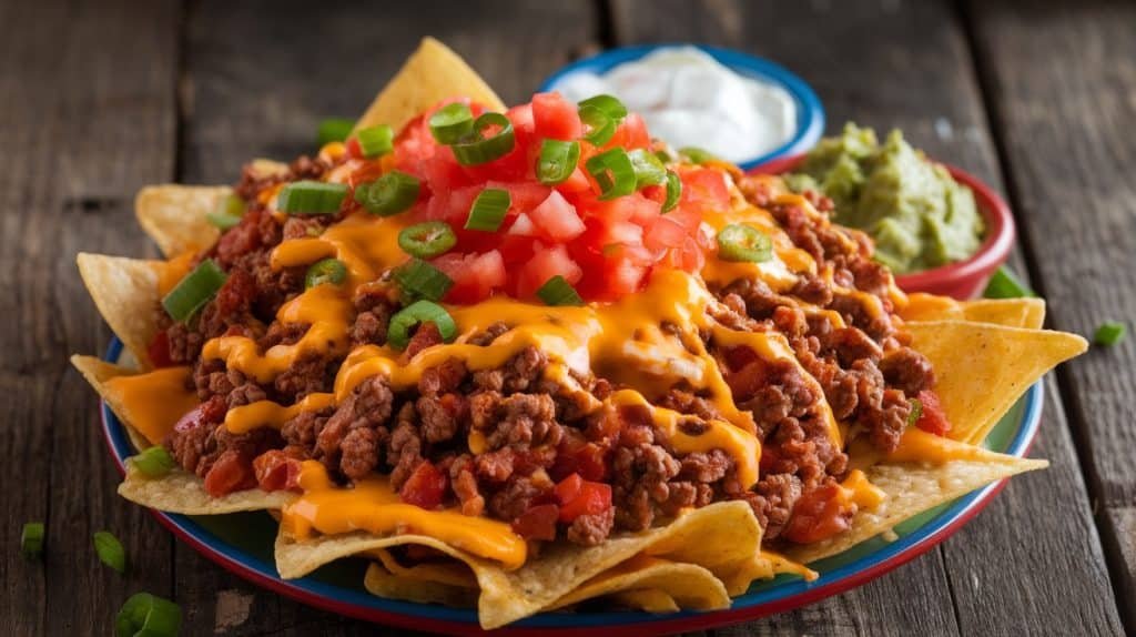 Loaded Nachos with Ground Beef