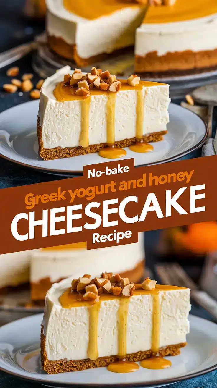 No-Bake Greek Yogurt and Honey Cheesecake
