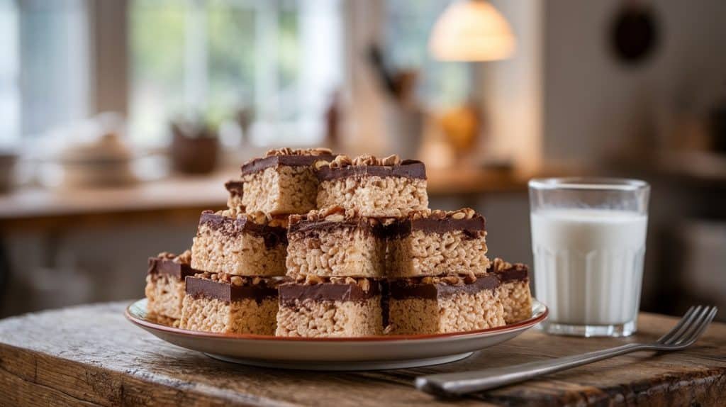 Nutty Chocolate Rice Krispie Treats