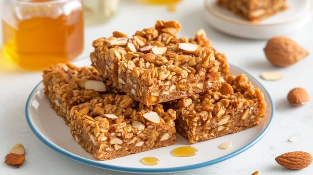 Honey Almond No-Bake Granola Bars