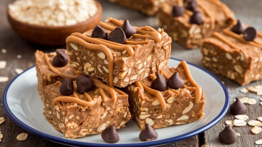 No-Bake Almond Butter Oat Squares