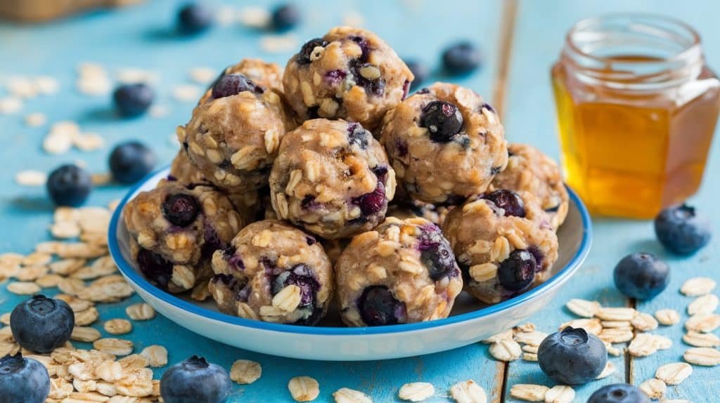 No-Bake Blueberry Muffin Energy Balls