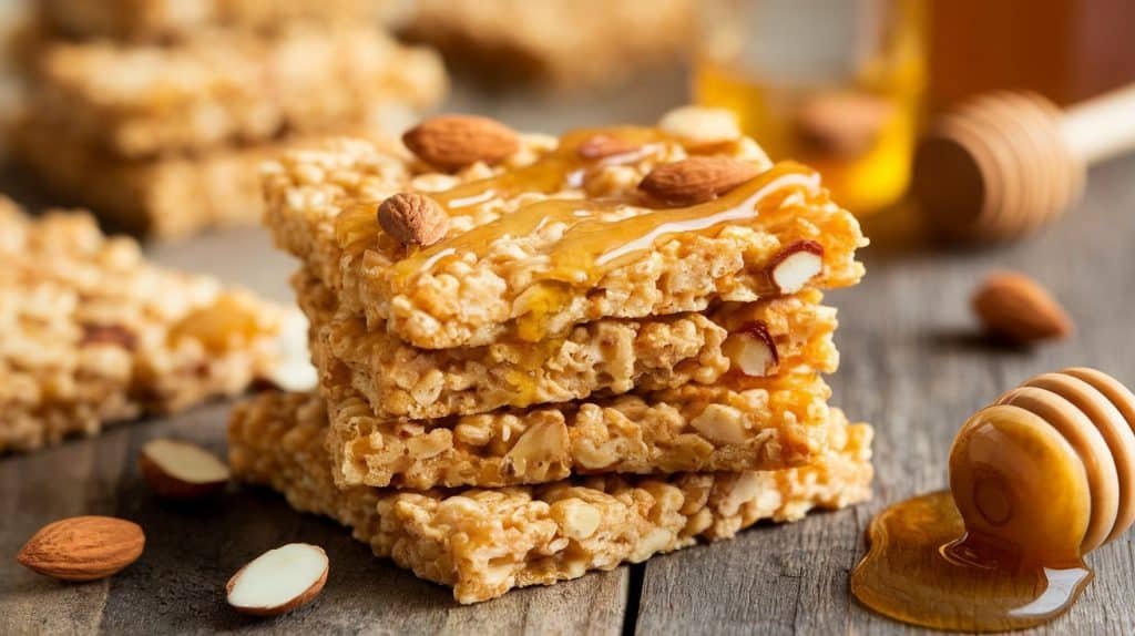 No-Bake Honey Almond Cereal Bars