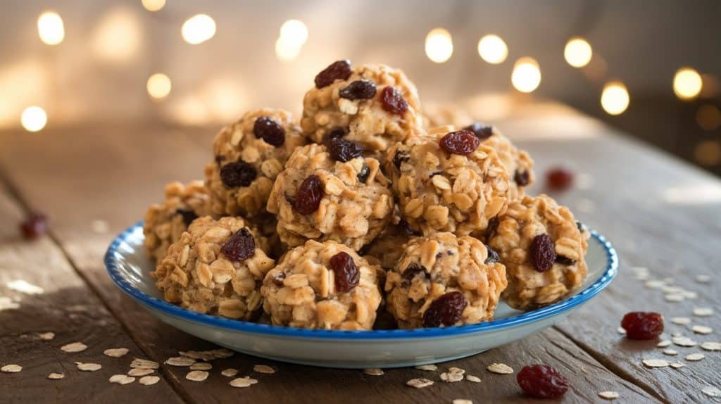 No-Bake Oatmeal Raisin Cookie Bites