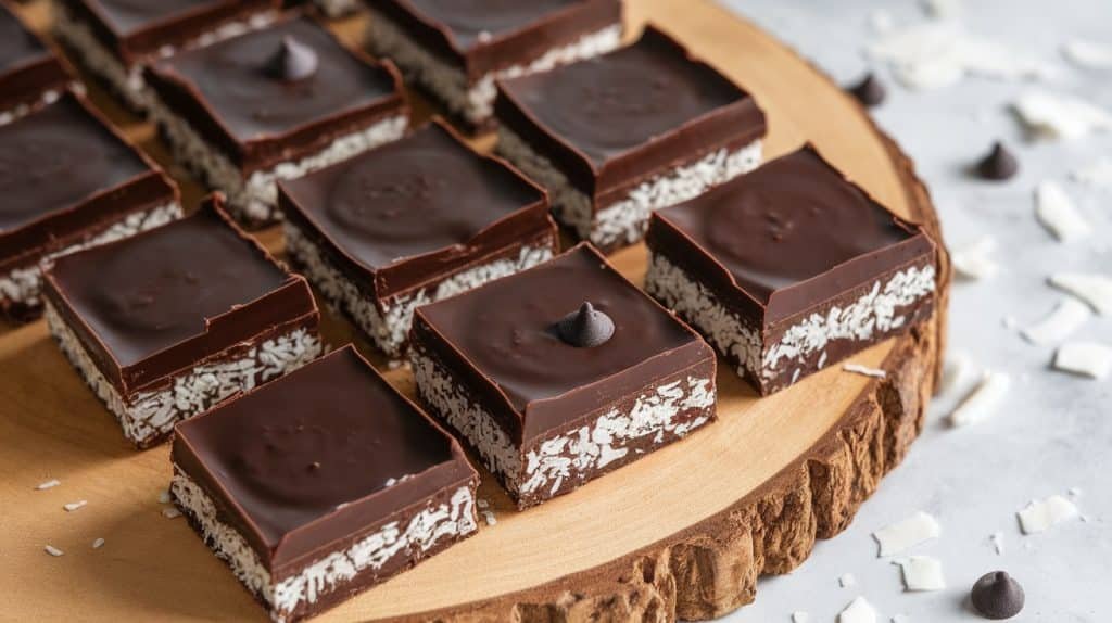 No-Bake Dark Chocolate Coconut Bars
