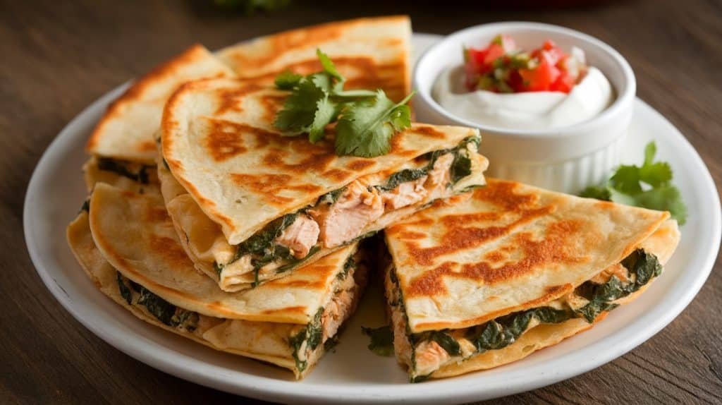 Chicken and Spinach Quesadillas