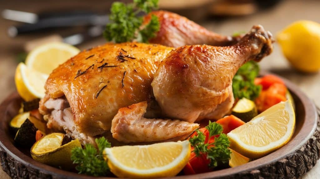 Lemon Garlic Roasted Chicken Legs