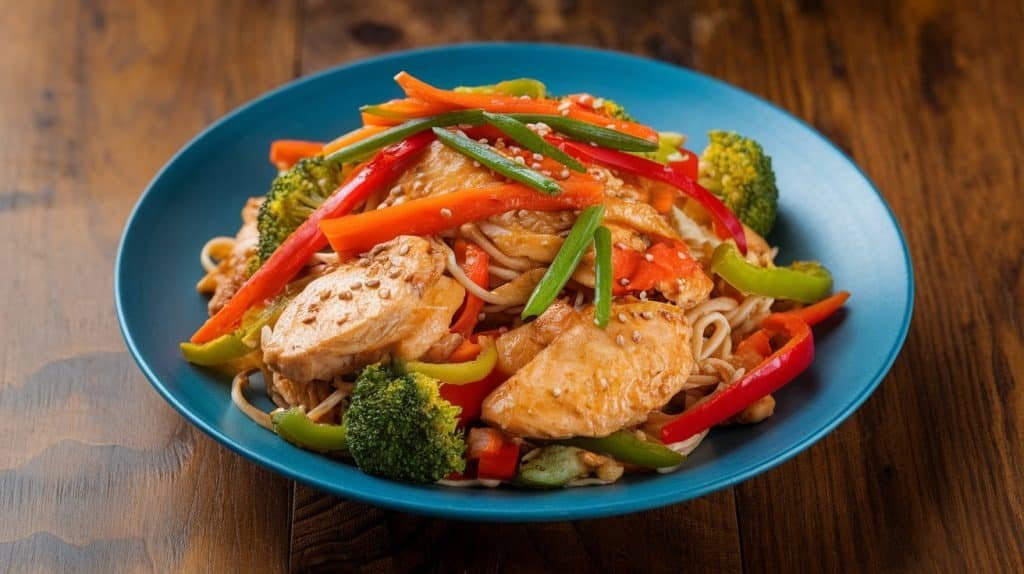 Chicken Stir-Fry with Noodles