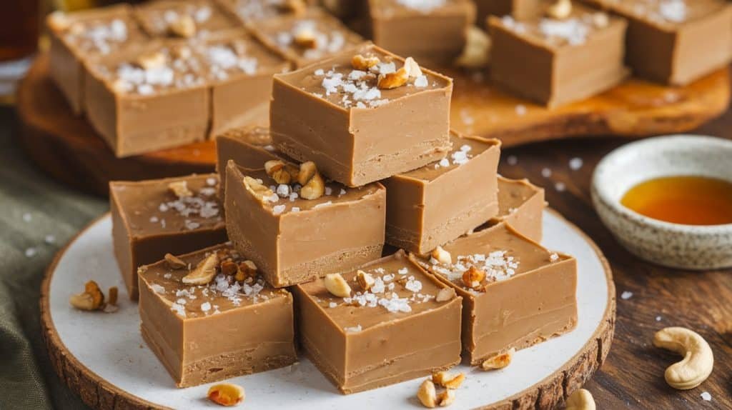 No-Bake Maple Cashew Butter Fudge